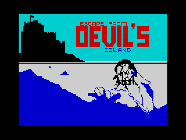 Escape from Devil's Island title screen for ZX Spectrum